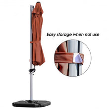 Load image into Gallery viewer, 11&#39; Patio Offset Cantilever Umbrella 360° Rotation Aluminum Tilt-Brick Red
