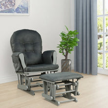 Load image into Gallery viewer, Baby Nursery Relax Rocker Rocking Chair Glider and Ottoman Set-Gray
