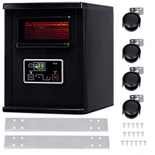 Load image into Gallery viewer, 1500 W Electric Portable Remote Infrared Heater Black
