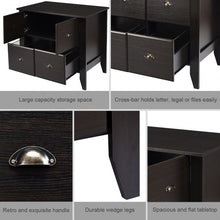 Load image into Gallery viewer, Multi-function Retro Lateral File Storage Cabinet with 2 Drawers
