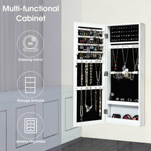 Load image into Gallery viewer, Wall Mounted Mirrored Storage Jewelry Cabinet
