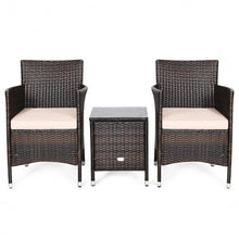 Load image into Gallery viewer, 3 pcs Outdoor Rattan Wicker Furniture Set-Beige
