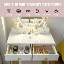 Load image into Gallery viewer, Set 3 Makeup Vanity Table Color Lighting Jewelry Divider Dressing Table-White
