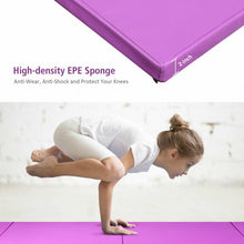 Load image into Gallery viewer, 4&#39; x 10&#39; x 2&quot; Folding Gymnastics Tumbling Gym Mat-Purple
