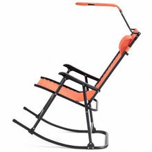 Load image into Gallery viewer, Zero Gravity Folding Rocking Chair Rocker Porch-Orange
