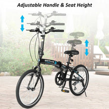Load image into Gallery viewer, 20&quot; 7-Speed Lightweight Iron V-Brakes Folding Bike
