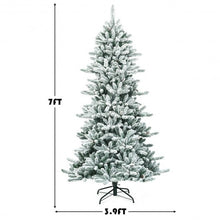 Load image into Gallery viewer, 7Ft Snow Flocked Slim Artificial Christmas Fir Tree
