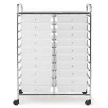 Load image into Gallery viewer, 20 Drawers Storage Rolling Cart Studio Organizer-Clear
