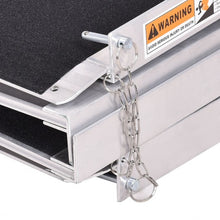 Load image into Gallery viewer, Portable Aluminum Non-skid Multifold Wheelchair Ramp-7&#39;
