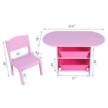 Load image into Gallery viewer, Kids Table and 2 Chairs Set with Storage Boxes
