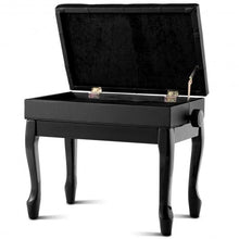 Load image into Gallery viewer, Height Adjustable PU Leather Piano Bench with Storage
