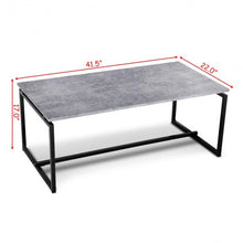 Load image into Gallery viewer, Metal Frame Cocktail Coffee Table-Gray
