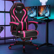 Load image into Gallery viewer, Computer Massage Gaming Recliner Chair with Footrest-Pink
