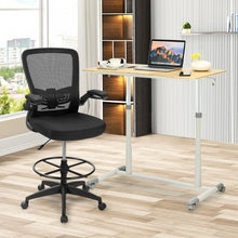 Load image into Gallery viewer, Height Adjustable Computer Desk Sit to Stand Rolling Notebook Table -Natural
