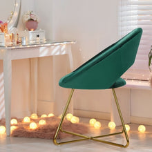 Load image into Gallery viewer, Modern Accent Velvet Dining Arm Chair w/ Golden Metal Legs &amp; Soft Cushion-DG
