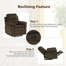 Load image into Gallery viewer, Manual Reclining Single Sofa with Footrest-Brown
