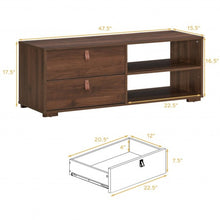 Load image into Gallery viewer, Entertainment Media TV Stand with Drawers-Walnut
