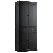 Load image into Gallery viewer, Cupboard Freestanding Kitchen Cabinet w/ Adjustable Shelves-Black
