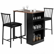 Load image into Gallery viewer, 3 Piece Counter Height Pub Dining Set-Brown
