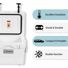 Load image into Gallery viewer, 16 Quart Portable Ice Cooler with 24 Cans-White
