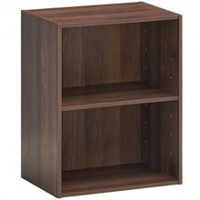 Load image into Gallery viewer, 2 Tier Open Night Stand End Table Sofa Side Storage Furniture-Walnut
