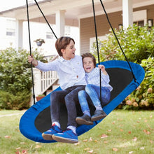 Load image into Gallery viewer, 60&quot; Saucer Surf Outdoor Adjustable Swing Set-Blue+Black
