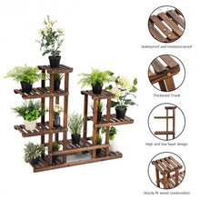 Load image into Gallery viewer, 6 Tier Wooden Shelf Storage Plant Rack Stand
