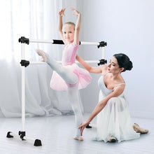 Load image into Gallery viewer, 4 ft Portable Ballet Freestanding Adjustable Double Dance Bar-Silver
