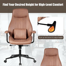 Load image into Gallery viewer, Adjustable Ergonomic High Back Office Chair with Lumbar Support-Deep Brown
