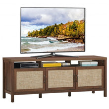 Load image into Gallery viewer, Storage TV Stand Entertainment Media Center for TV&#39;s up to 65&quot;-Walnut

