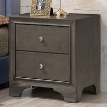 Load image into Gallery viewer, 2 Drawer Storage Sofa Side Nightstand with USB Port-Gray
