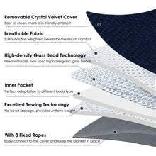 Load image into Gallery viewer, 25 lbs Weighted Blanket with Removable Soft Crystal Cover

