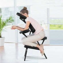 Load image into Gallery viewer, PU Leather Pad Travel Massage Chair with Carrying Bag
