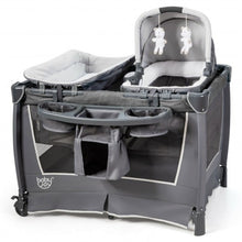 Load image into Gallery viewer, 4-in-1 Convertible Portable Baby Play yard with Toys and Music Player-Gray
