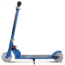 Load image into Gallery viewer, Folding Aluminum Kids Kick Scooter with LED Lights-Blue
