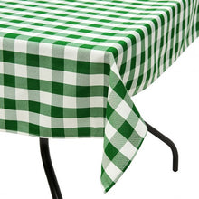 Load image into Gallery viewer, 10 Pcs 52&quot; x 52&quot; Square Polyester Plaid Dinner Tablecloth-Green
