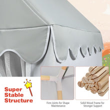 Load image into Gallery viewer, Kids Large Play Castle Fairy Tent with Mat-Gray
