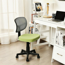 Load image into Gallery viewer, Armless Computer Chair w/ Height Adjustment &amp; Breathable Mesh for Home Office-GN
