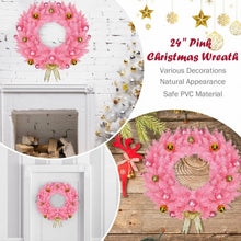Load image into Gallery viewer, 24&quot; Artificial PVC Christmas Wreath with Ornament Balls
