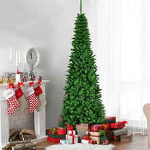Load image into Gallery viewer, 6.5&#39; / 7.5&#39; Pre-Lit Hinged Artificial Pencil Christmas Tree-7.5 ft
