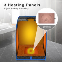 Load image into Gallery viewer, Portable Personal Far Infrared Sauna with Heating Foot Pad and Chair-Black
