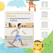Load image into Gallery viewer, Wooden Wobble Balance Board Kids 35&#39;&#39; Rocker Yoga Curvy Board Toy w/ Felt Layer
