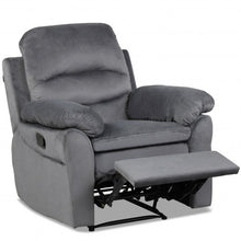 Load image into Gallery viewer, Manual Reclining Single Sofa with Footrest-Gray
