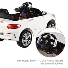 Load image into Gallery viewer, 6V Kids Remote Control Battery Powered LED Lights Riding Car-White

