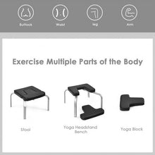 Load image into Gallery viewer, Yoga Iron Headstand Bench w/ PVC Pads for Family Gym-Black
