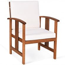 Load image into Gallery viewer, 3PC Solid Wood Outdoor Patio Sofa Furniture Set-White

