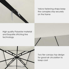 Load image into Gallery viewer, 10&#39; x 10&#39; 2-Tier 3 Colors Patio Canopy Top Replacement Cover-Beige
