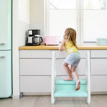 Load image into Gallery viewer, Kids Step Stool Learning Helper w/Armrest for Kitchen Toilet Potty Training-Blue
