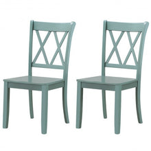 Load image into Gallery viewer, Set of 2 Cross Back Wood Dining Chair
