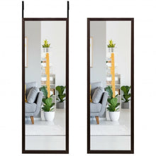 Load image into Gallery viewer, Full Length Metal Door Mirror with Adjustable Hook-Coffee
